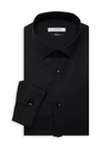 Versace Trend-fit Dress Shirt In Black
