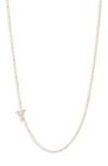 Anzie Diamond Initial Necklace In Y