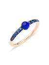 Pomellato Women's M'ama Non M'ama 18k Rose Gold Lapis & Blue Sapphire Ring