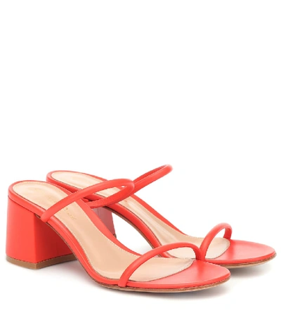 Gianvito Rossi Byblos 60 Leather Sandals In Orange