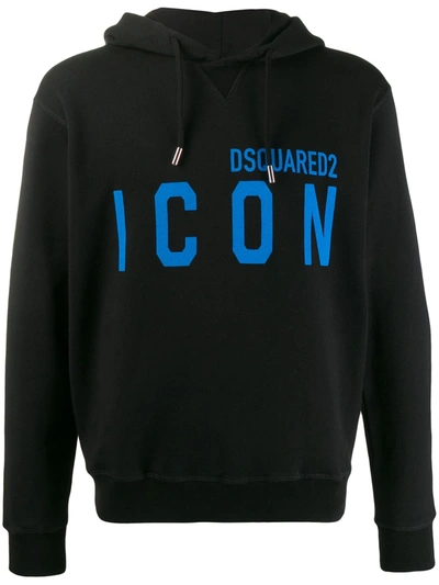 Dsquared2 Logo-print Hoodie In Black