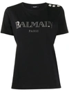 Balmain Logo Print T-shirt In Black