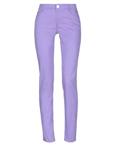 Trussardi Jeans Casual Pants In Light Purple