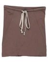 Rick Owens Mini Skirt In Light Brown