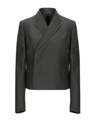 Rick Owens Suit Jackets In Steel Grey