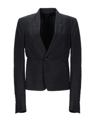 Rick Owens Suit Jackets In Black