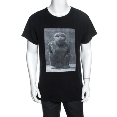 Pre-owned Amiri Black Printed Jersey Oversized T-shirt Xs