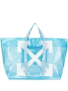 Off-white Large Arrows Tote In Blue
