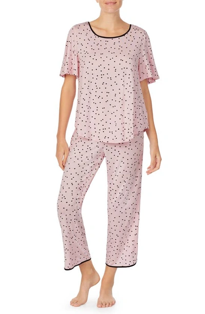 Kate Spade Dot Print Pajamas In Pink Dot