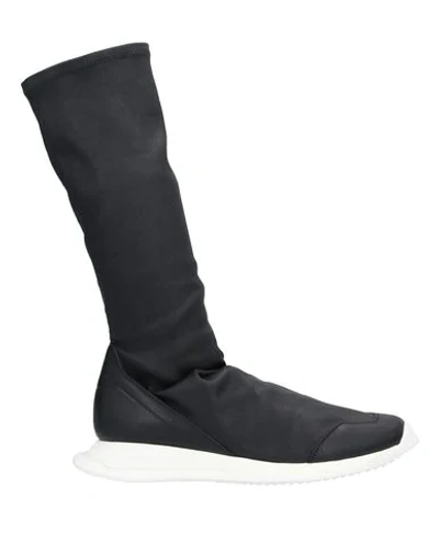 Rick Owens Knee Boots In Black