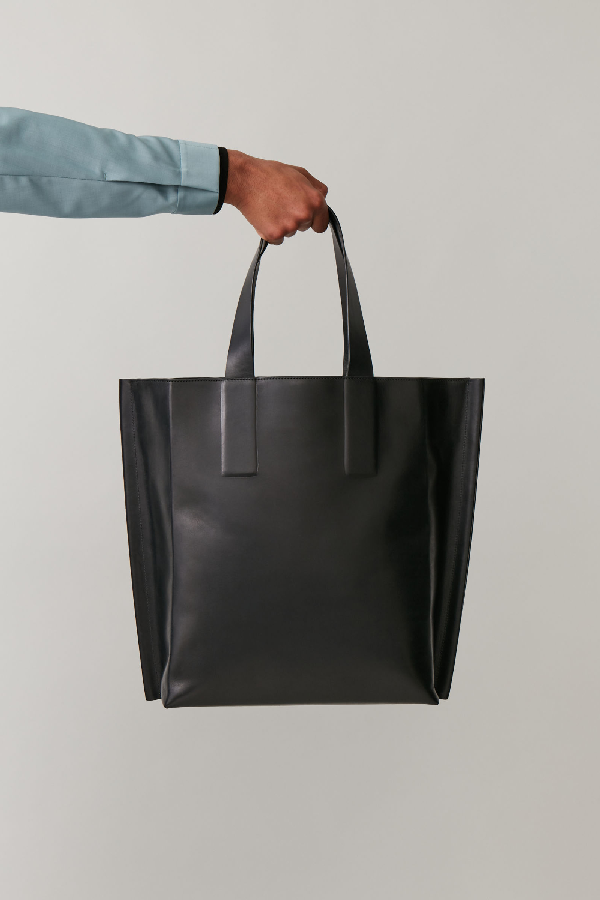 pleather tote bag