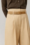 Cos Classic Leather Belt In Yellow