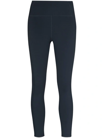 Girlfriend Collective High-rise 7/8 Compression Leggings In Blue