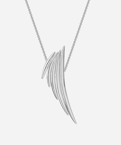 Shaun Leane Silver Quill Drop Pendant Necklace