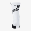 Nike Kyrie Elite Crew Basketball Socks (white) In White,black,black