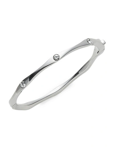 Kate Spade Heavy Metals Wave Bangle In Silver