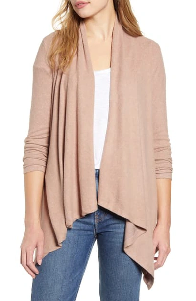 B Collection By Bobeau Amie Waterfall Knit Cardigan In Roebuck