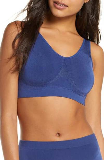 Wacoal B.smooth Wireless Padded Bralette In Twilight Blue