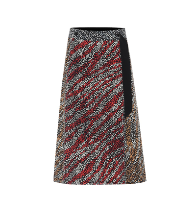 Rag & Bone Colette Floral-print Silk Skirt In Black Multi Floral