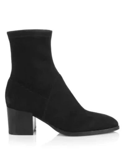 Aquatalia Women's Tia Weatherproof Stacked Heel Booties In Black