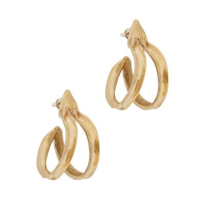 Ariana Boussard-reifel Double Kiki Brass Hoop Earrings In Gold