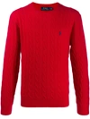 Polo Ralph Lauren Wool And Cashmere Red Sweater With Logo