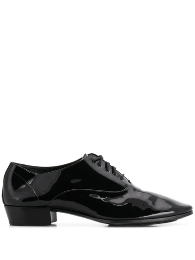 Saint Laurent Smoking Patent-leather Oxford Shoes In Black