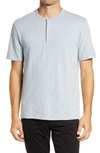 Vince Pinstripe Men's Henley T-shirt In Arctic/ Dark Arctic