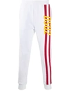 Dsquared2 Men's Ski Fit Side-paneled Fleece Track Pants In White