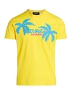 Dsquared2 Men's Chic Dan Fit Miami Graphic Logo T-shirt In Yellow