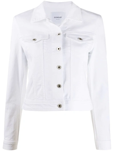 Dondup Flap-pocket Denim Jacket In White