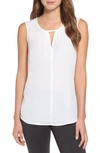 Nic + Zoe Keyhole Top In Paper White