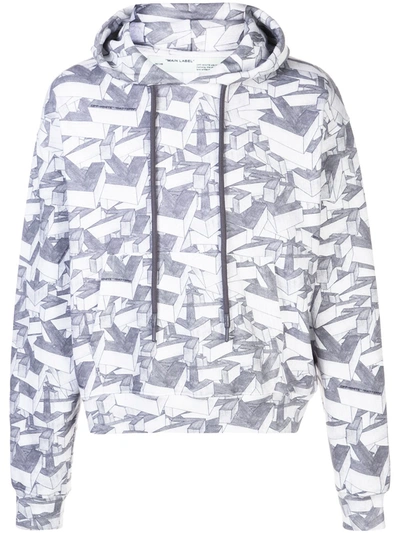 Off-white Men's Arrows Pattern Pullover Hoodie In All Over