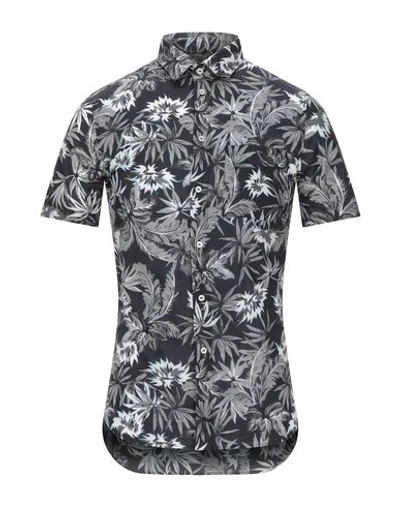 Paolo Pecora Patterned Shirt In Black