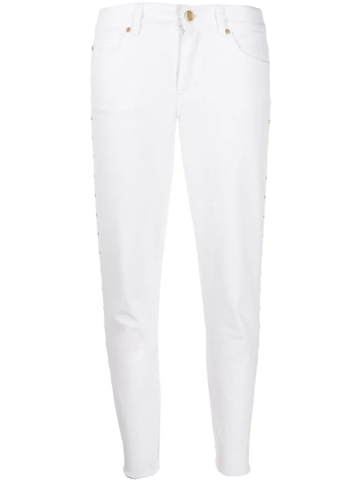 Escada Sport Studded Ankle Jeans In White