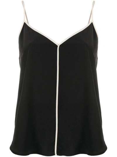 Equipment Contrast Piped Camisole In Black