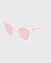 Gucci Colorblock Acetate Square Sunglasses In Pink