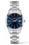 Longines Conquest Classic Quartz Blue Dial Ladies Watch L22864926 In Blue,gold Tone,pink,rose Gold Tone,silver Tone