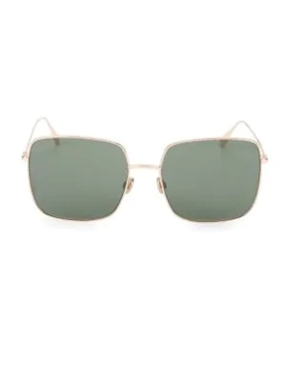 Dior Stellaire1 Mirrored Square Sunglasses In Rose Gold Green
