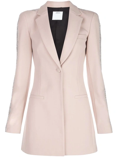 Area Blazer-style Mini Dress In Pink,beige