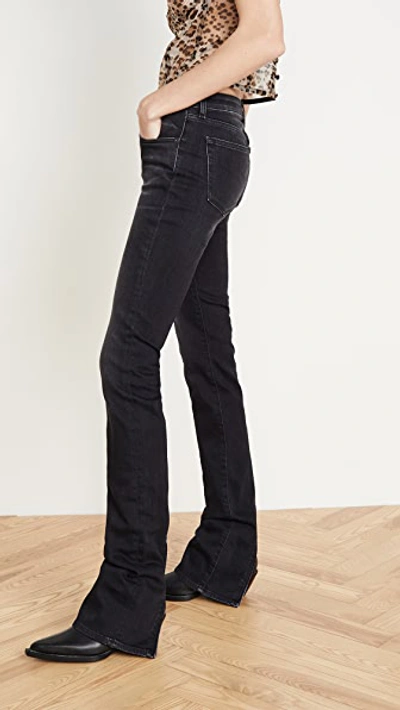 R13 Alison Slim Jeans In Rayne Black