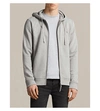 Allsaints Raven Slim-fit Cotton-fleece Hoody In Putty Grey Mar