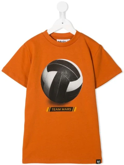Molo Kids' Team Mars T-shirt In Orange