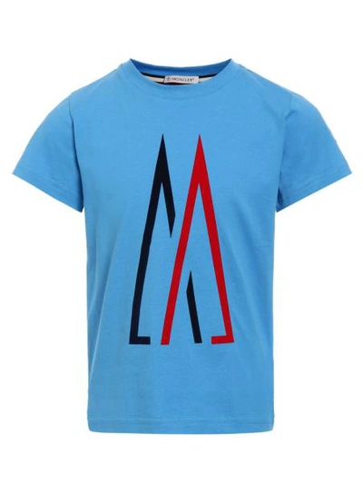 Moncler Kids T-shirt For Boys In Blue