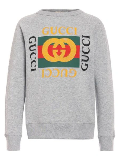 Gucci Kids Sweatshirt For Boys In Grey