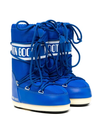 Moon Boot Kids Boots For Unisex In Blue