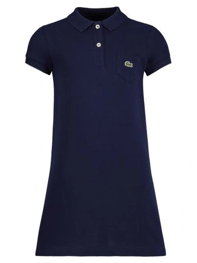 Lacoste Kids Dress For Girls In Blu