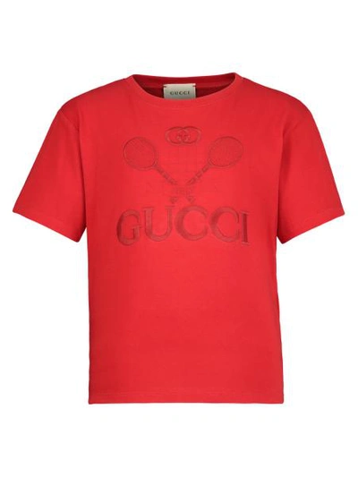 Gucci Kids T-shirt For Boys In Red