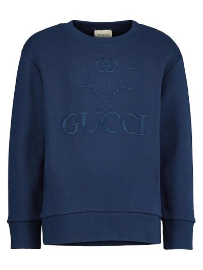 Gucci Kids Sweatshirt For Boys In Blue