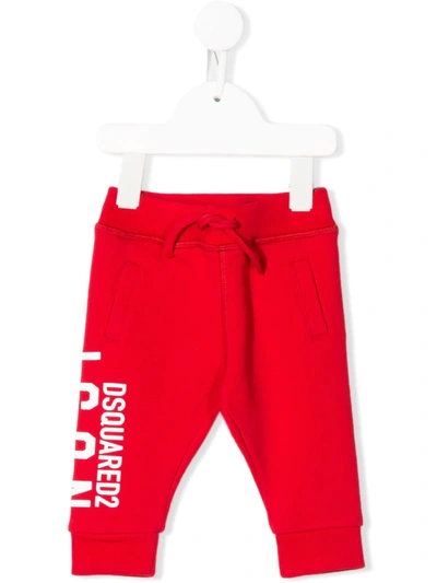 Dsquared2 Babies' Kids Icon Sport Pants With Print In Red